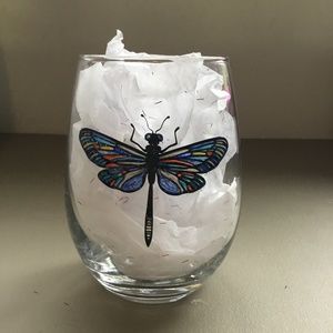 Handpainted wineglass
